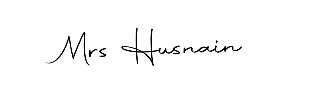 Design your own signature with our free online signature maker. With this signature software, you can create a handwritten (Autography-DOLnW) signature for name Mrs Husnain. Mrs Husnain signature style 10 images and pictures png