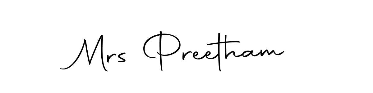 How to make Mrs Preetham signature? Autography-DOLnW is a professional autograph style. Create handwritten signature for Mrs Preetham name. Mrs Preetham signature style 10 images and pictures png