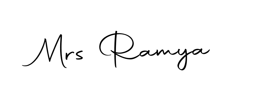 Also we have Mrs Ramya name is the best signature style. Create professional handwritten signature collection using Autography-DOLnW autograph style. Mrs Ramya signature style 10 images and pictures png