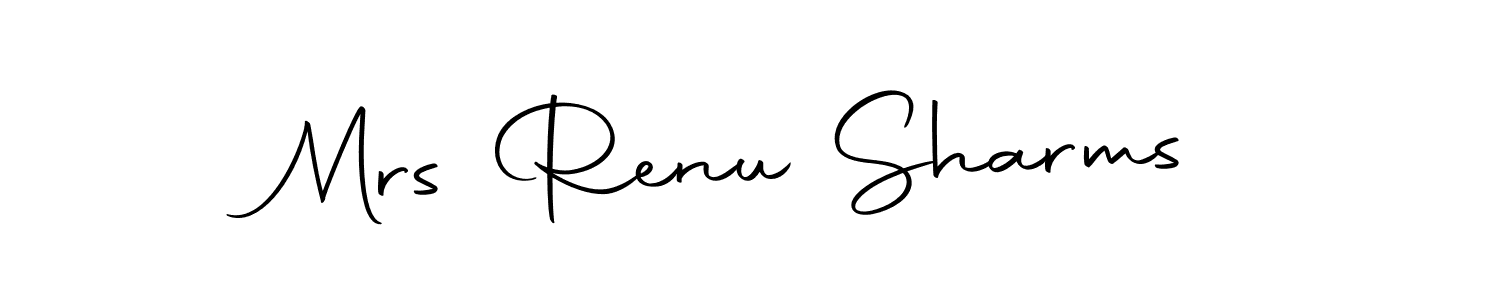 Make a beautiful signature design for name Mrs Renu Sharms. With this signature (Autography-DOLnW) style, you can create a handwritten signature for free. Mrs Renu Sharms signature style 10 images and pictures png