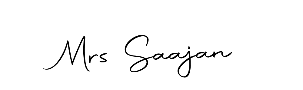 Also we have Mrs Saajan name is the best signature style. Create professional handwritten signature collection using Autography-DOLnW autograph style. Mrs Saajan signature style 10 images and pictures png