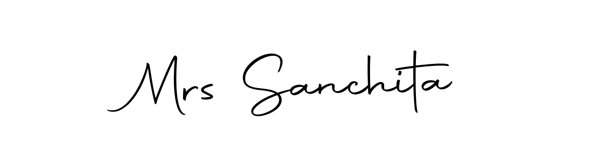 You should practise on your own different ways (Autography-DOLnW) to write your name (Mrs Sanchita) in signature. don't let someone else do it for you. Mrs Sanchita signature style 10 images and pictures png