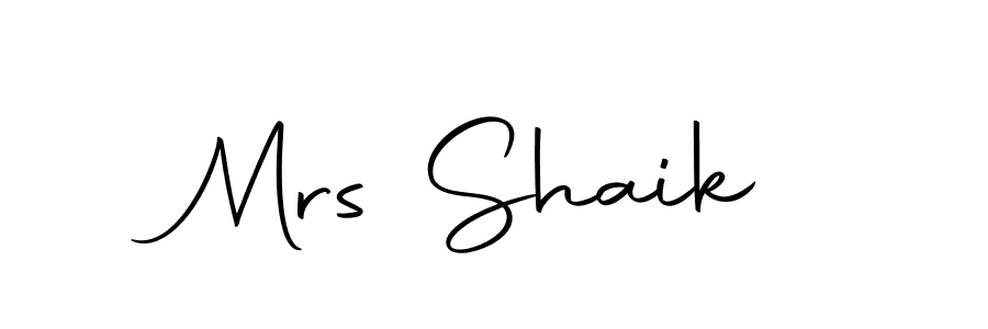 You can use this online signature creator to create a handwritten signature for the name Mrs Shaik. This is the best online autograph maker. Mrs Shaik signature style 10 images and pictures png