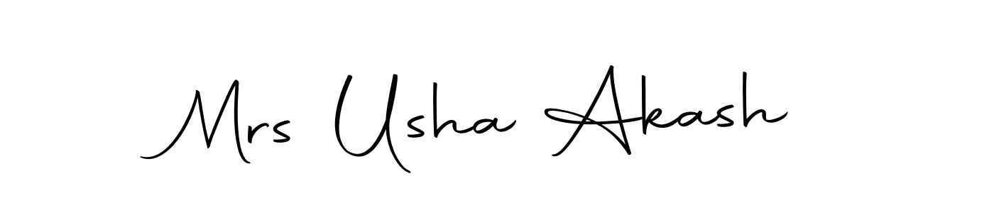 Mrs Usha Akash stylish signature style. Best Handwritten Sign (Autography-DOLnW) for my name. Handwritten Signature Collection Ideas for my name Mrs Usha Akash. Mrs Usha Akash signature style 10 images and pictures png