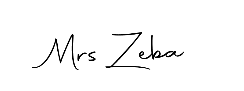 Mrs Zeba stylish signature style. Best Handwritten Sign (Autography-DOLnW) for my name. Handwritten Signature Collection Ideas for my name Mrs Zeba. Mrs Zeba signature style 10 images and pictures png