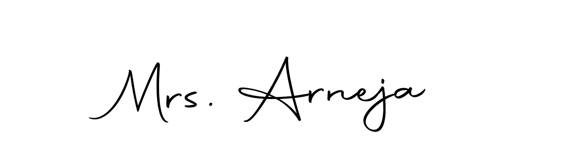 Make a beautiful signature design for name Mrs. Arneja. Use this online signature maker to create a handwritten signature for free. Mrs. Arneja signature style 10 images and pictures png