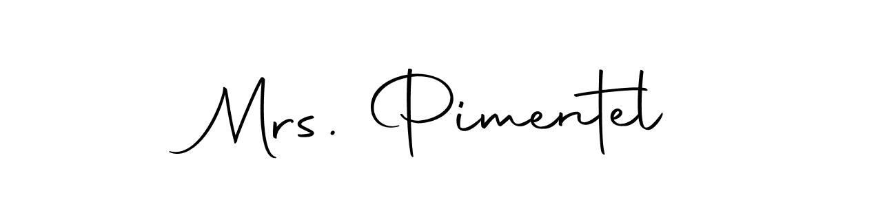Check out images of Autograph of Mrs. Pimentel name. Actor Mrs. Pimentel Signature Style. Autography-DOLnW is a professional sign style online. Mrs. Pimentel signature style 10 images and pictures png