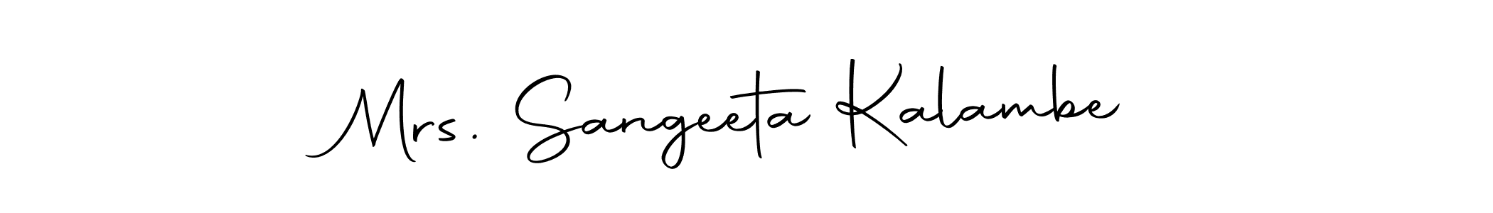 Create a beautiful signature design for name Mrs. Sangeeta Kalambe. With this signature (Autography-DOLnW) fonts, you can make a handwritten signature for free. Mrs. Sangeeta Kalambe signature style 10 images and pictures png