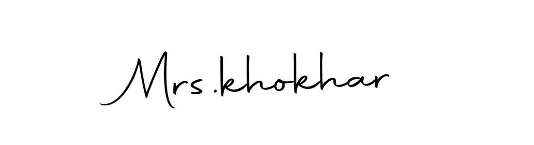 Create a beautiful signature design for name Mrs.khokhar. With this signature (Autography-DOLnW) fonts, you can make a handwritten signature for free. Mrs.khokhar signature style 10 images and pictures png