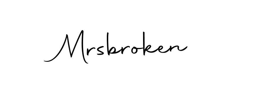 How to make Mrsbroken signature? Autography-DOLnW is a professional autograph style. Create handwritten signature for Mrsbroken name. Mrsbroken signature style 10 images and pictures png