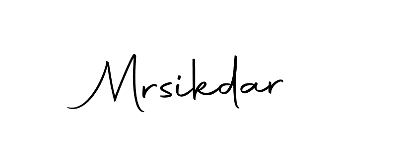 Design your own signature with our free online signature maker. With this signature software, you can create a handwritten (Autography-DOLnW) signature for name Mrsikdar. Mrsikdar signature style 10 images and pictures png