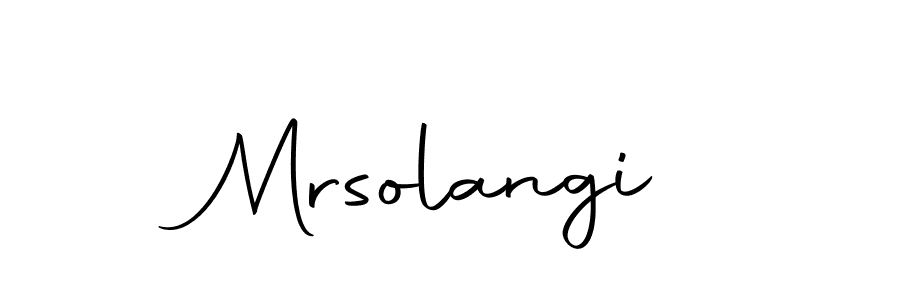 Design your own signature with our free online signature maker. With this signature software, you can create a handwritten (Autography-DOLnW) signature for name Mrsolangi. Mrsolangi signature style 10 images and pictures png