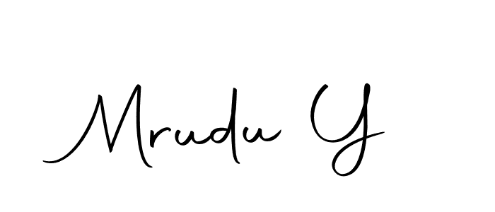 Mrudu Y stylish signature style. Best Handwritten Sign (Autography-DOLnW) for my name. Handwritten Signature Collection Ideas for my name Mrudu Y. Mrudu Y signature style 10 images and pictures png