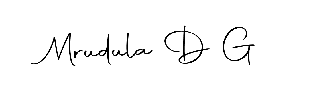 Use a signature maker to create a handwritten signature online. With this signature software, you can design (Autography-DOLnW) your own signature for name Mrudula D G. Mrudula D G signature style 10 images and pictures png