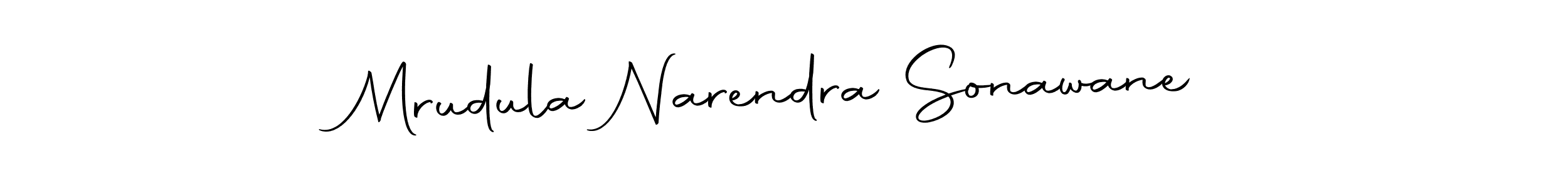 Create a beautiful signature design for name Mrudula Narendra Sonawane. With this signature (Autography-DOLnW) fonts, you can make a handwritten signature for free. Mrudula Narendra Sonawane signature style 10 images and pictures png