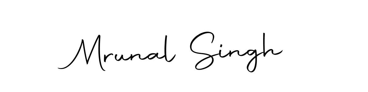 Create a beautiful signature design for name Mrunal Singh. With this signature (Autography-DOLnW) fonts, you can make a handwritten signature for free. Mrunal Singh signature style 10 images and pictures png