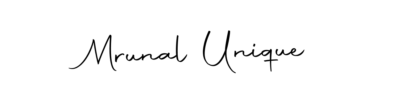 How to make Mrunal Unique signature? Autography-DOLnW is a professional autograph style. Create handwritten signature for Mrunal Unique name. Mrunal Unique signature style 10 images and pictures png