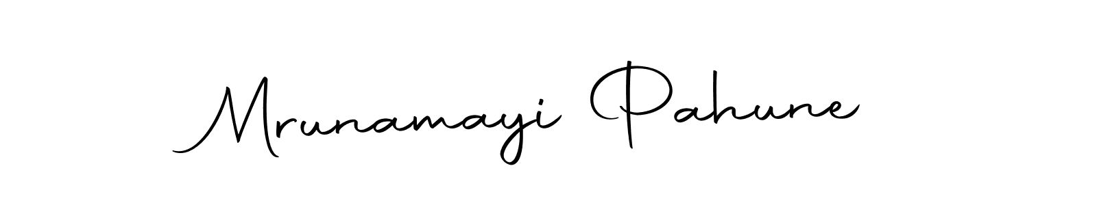 Here are the top 10 professional signature styles for the name Mrunamayi Pahune. These are the best autograph styles you can use for your name. Mrunamayi Pahune signature style 10 images and pictures png
