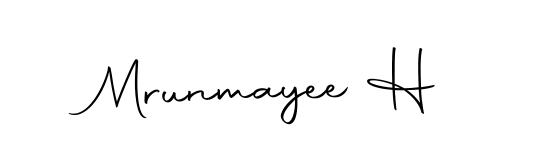 Make a beautiful signature design for name Mrunmayee H. Use this online signature maker to create a handwritten signature for free. Mrunmayee H signature style 10 images and pictures png