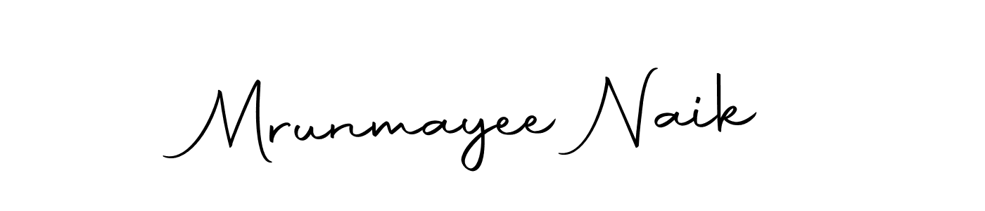 Create a beautiful signature design for name Mrunmayee Naik. With this signature (Autography-DOLnW) fonts, you can make a handwritten signature for free. Mrunmayee Naik signature style 10 images and pictures png