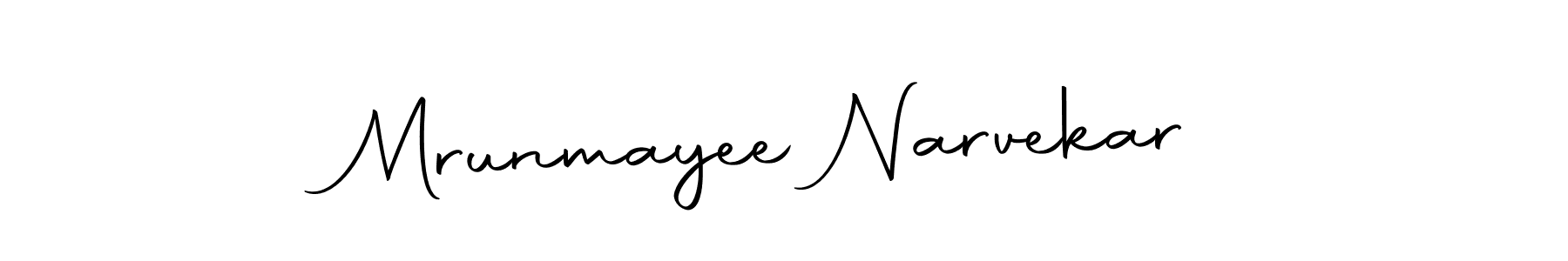 Use a signature maker to create a handwritten signature online. With this signature software, you can design (Autography-DOLnW) your own signature for name Mrunmayee Narvekar. Mrunmayee Narvekar signature style 10 images and pictures png