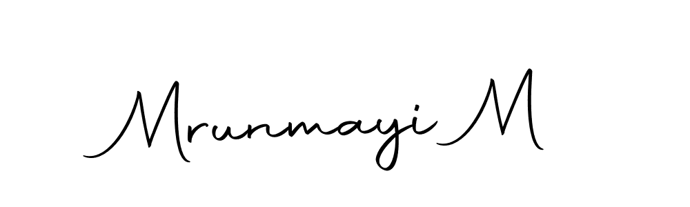 Mrunmayi M stylish signature style. Best Handwritten Sign (Autography-DOLnW) for my name. Handwritten Signature Collection Ideas for my name Mrunmayi M. Mrunmayi M signature style 10 images and pictures png