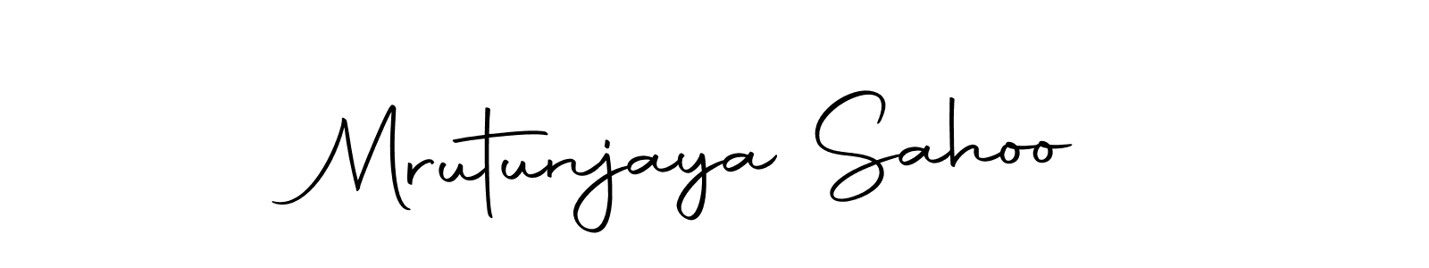 How to make Mrutunjaya Sahoo name signature. Use Autography-DOLnW style for creating short signs online. This is the latest handwritten sign. Mrutunjaya Sahoo signature style 10 images and pictures png