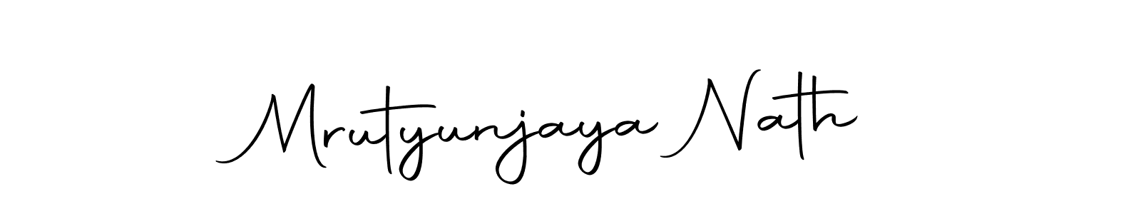 How to make Mrutyunjaya Nath name signature. Use Autography-DOLnW style for creating short signs online. This is the latest handwritten sign. Mrutyunjaya Nath signature style 10 images and pictures png