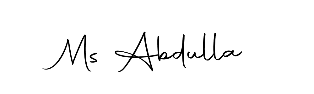 Use a signature maker to create a handwritten signature online. With this signature software, you can design (Autography-DOLnW) your own signature for name Ms Abdulla. Ms Abdulla signature style 10 images and pictures png