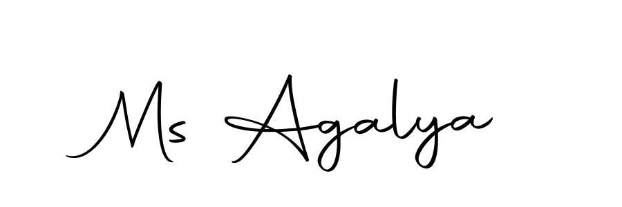 Make a beautiful signature design for name Ms Agalya. With this signature (Autography-DOLnW) style, you can create a handwritten signature for free. Ms Agalya signature style 10 images and pictures png
