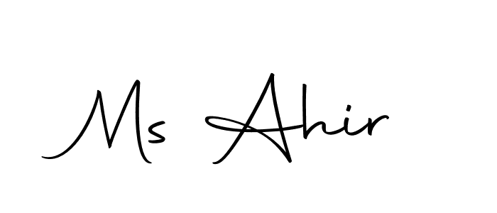 Design your own signature with our free online signature maker. With this signature software, you can create a handwritten (Autography-DOLnW) signature for name Ms Ahir. Ms Ahir signature style 10 images and pictures png