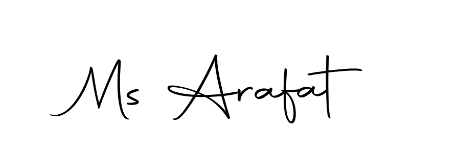 You should practise on your own different ways (Autography-DOLnW) to write your name (Ms Arafat) in signature. don't let someone else do it for you. Ms Arafat signature style 10 images and pictures png