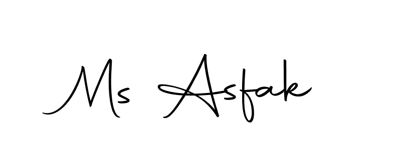 You should practise on your own different ways (Autography-DOLnW) to write your name (Ms Asfak) in signature. don't let someone else do it for you. Ms Asfak signature style 10 images and pictures png
