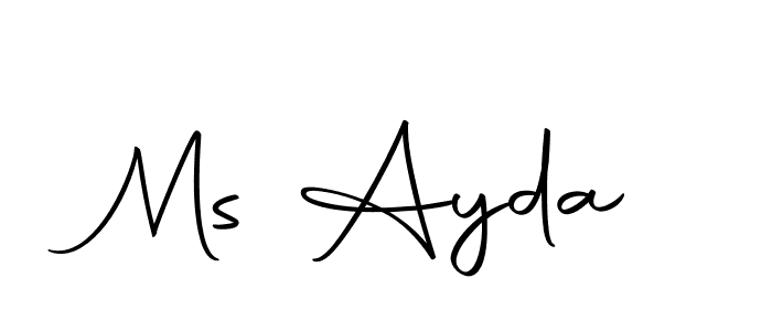 Autography-DOLnW is a professional signature style that is perfect for those who want to add a touch of class to their signature. It is also a great choice for those who want to make their signature more unique. Get Ms Ayda name to fancy signature for free. Ms Ayda signature style 10 images and pictures png