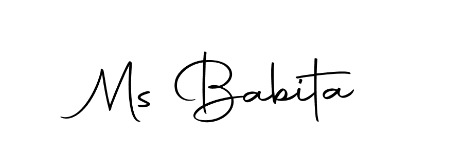 Create a beautiful signature design for name Ms Babita. With this signature (Autography-DOLnW) fonts, you can make a handwritten signature for free. Ms Babita signature style 10 images and pictures png