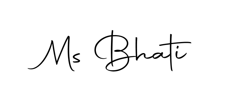 Ms Bhati stylish signature style. Best Handwritten Sign (Autography-DOLnW) for my name. Handwritten Signature Collection Ideas for my name Ms Bhati. Ms Bhati signature style 10 images and pictures png