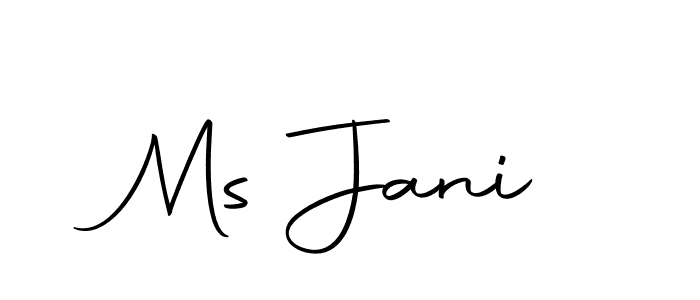 You should practise on your own different ways (Autography-DOLnW) to write your name (Ms Jani) in signature. don't let someone else do it for you. Ms Jani signature style 10 images and pictures png