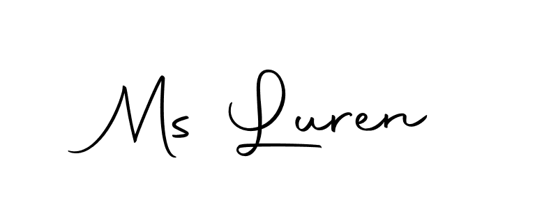 This is the best signature style for the Ms Luren name. Also you like these signature font (Autography-DOLnW). Mix name signature. Ms Luren signature style 10 images and pictures png