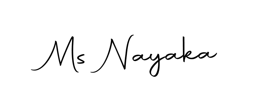 Make a beautiful signature design for name Ms Nayaka. With this signature (Autography-DOLnW) style, you can create a handwritten signature for free. Ms Nayaka signature style 10 images and pictures png