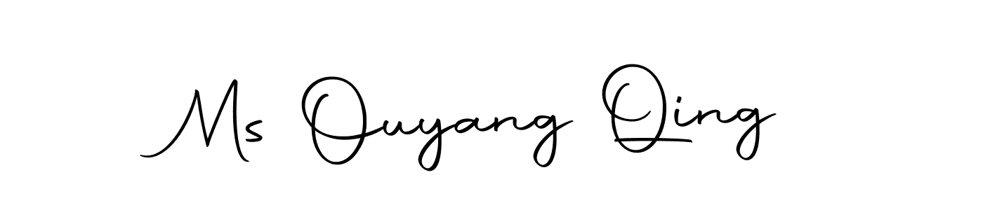 Use a signature maker to create a handwritten signature online. With this signature software, you can design (Autography-DOLnW) your own signature for name Ms Ouyang Qing. Ms Ouyang Qing signature style 10 images and pictures png