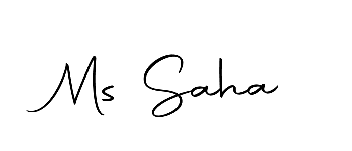 Make a beautiful signature design for name Ms Saha. Use this online signature maker to create a handwritten signature for free. Ms Saha signature style 10 images and pictures png