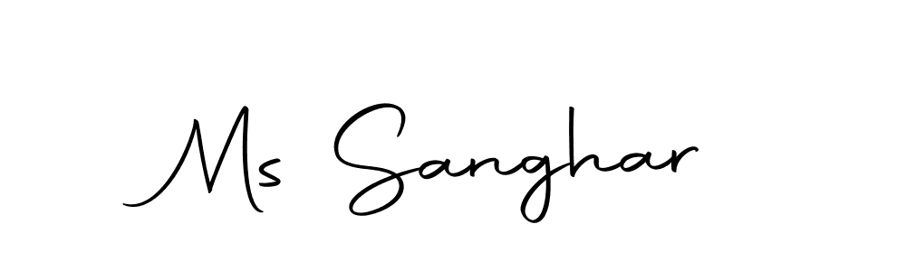 How to make Ms Sanghar name signature. Use Autography-DOLnW style for creating short signs online. This is the latest handwritten sign. Ms Sanghar signature style 10 images and pictures png