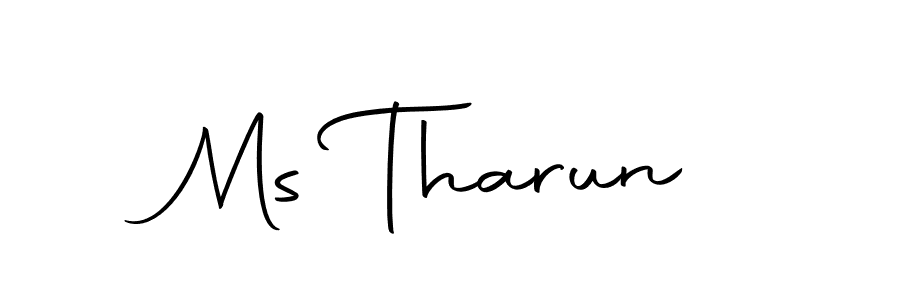 Create a beautiful signature design for name Ms Tharun. With this signature (Autography-DOLnW) fonts, you can make a handwritten signature for free. Ms Tharun signature style 10 images and pictures png