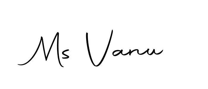 Use a signature maker to create a handwritten signature online. With this signature software, you can design (Autography-DOLnW) your own signature for name Ms Vanu. Ms Vanu signature style 10 images and pictures png