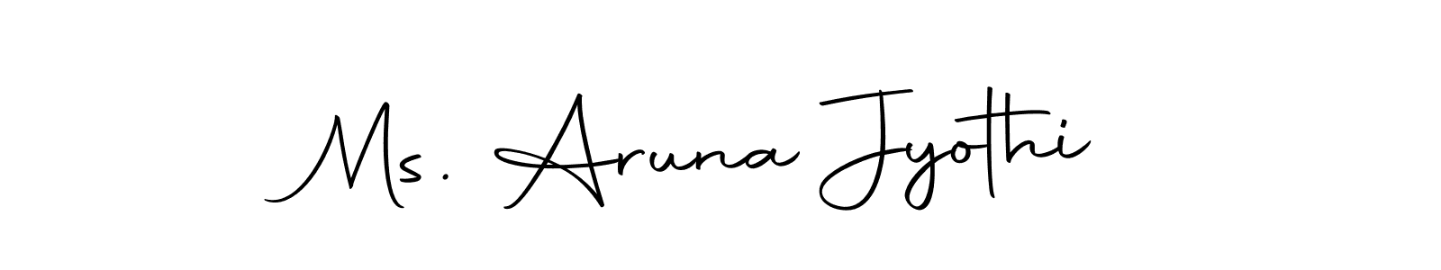 Create a beautiful signature design for name Ms. Aruna Jyothi. With this signature (Autography-DOLnW) fonts, you can make a handwritten signature for free. Ms. Aruna Jyothi signature style 10 images and pictures png