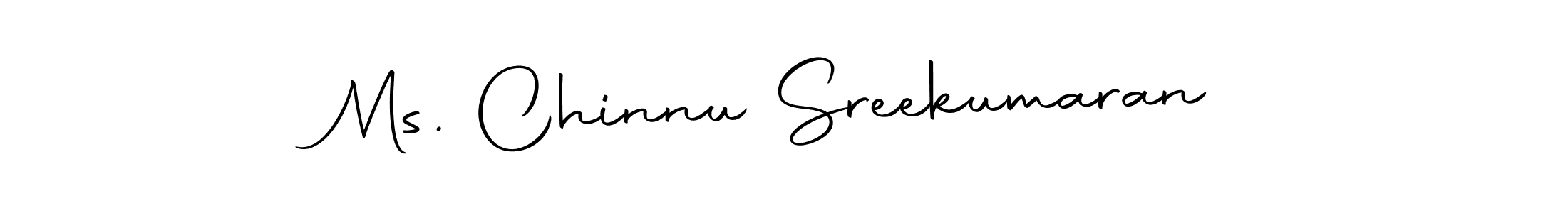 Make a beautiful signature design for name Ms. Chinnu Sreekumaran. Use this online signature maker to create a handwritten signature for free. Ms. Chinnu Sreekumaran signature style 10 images and pictures png