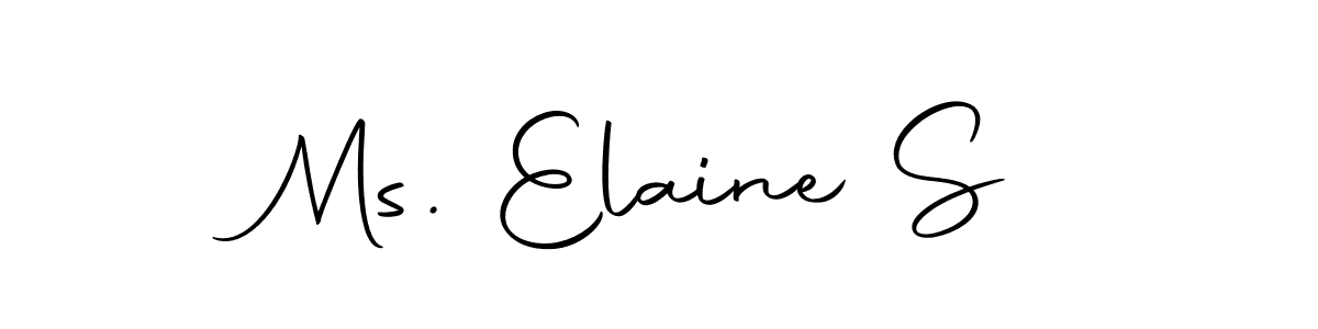 Ms. Elaine S stylish signature style. Best Handwritten Sign (Autography-DOLnW) for my name. Handwritten Signature Collection Ideas for my name Ms. Elaine S. Ms. Elaine S signature style 10 images and pictures png