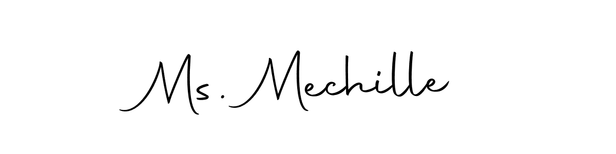 Create a beautiful signature design for name Ms. Mechille. With this signature (Autography-DOLnW) fonts, you can make a handwritten signature for free. Ms. Mechille signature style 10 images and pictures png