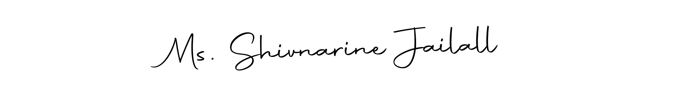 The best way (Autography-DOLnW) to make a short signature is to pick only two or three words in your name. The name Ms. Shivnarine Jailall include a total of six letters. For converting this name. Ms. Shivnarine Jailall signature style 10 images and pictures png
