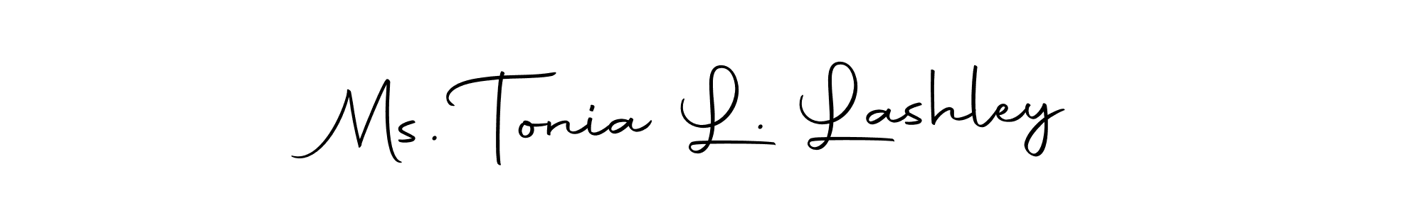 How to make Ms. Tonia L. Lashley name signature. Use Autography-DOLnW style for creating short signs online. This is the latest handwritten sign. Ms. Tonia L. Lashley signature style 10 images and pictures png